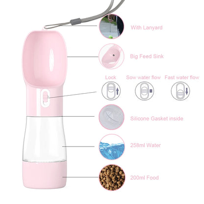 The perfect Dog and cat Water and food Bottle Dispenser